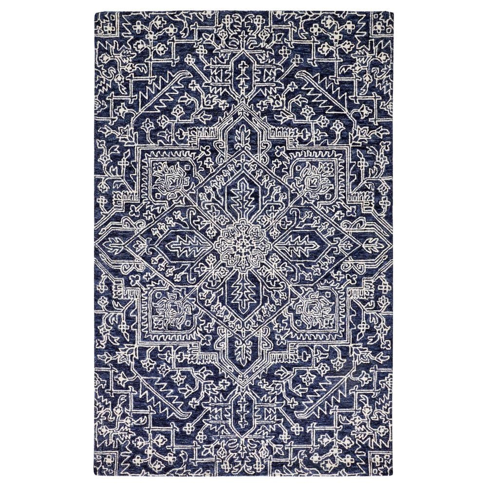 Feizy Belfort 2" x 3" Navy Area Rug, , large