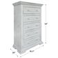 Fallridge Terra White 5 Drawer Chest in Vintage White, , large