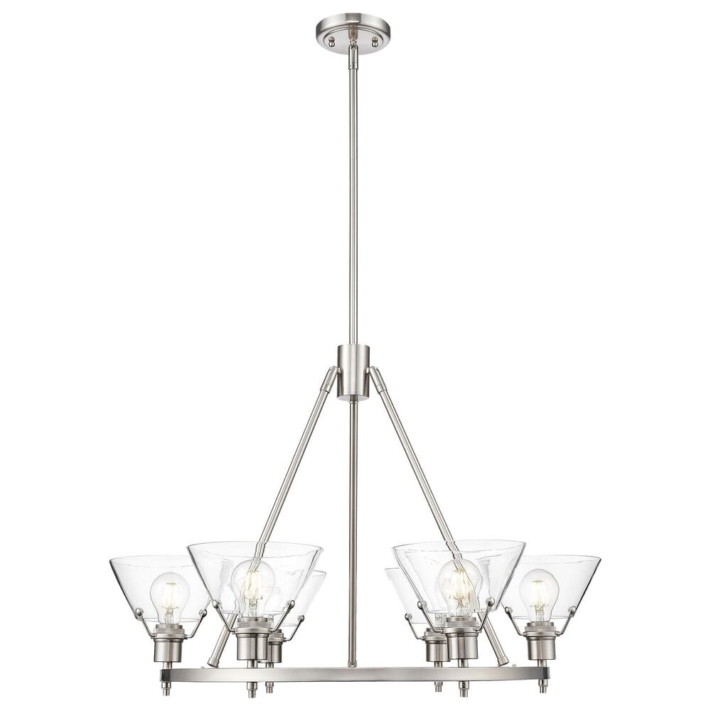 Golden Lighting Orwell 6-Light Chandelier with Clear Glass Shade in Pewter, , large
