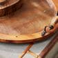 Maple and Jade Oval Tray with Scroll Metal Handles in Oiled Brown, , large