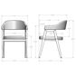 Amisco Carmen 60" Round Dining Table and 6 Upholstered Dining Chairs, , large