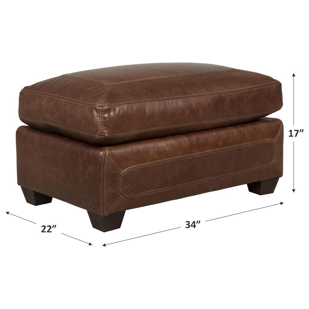 Stickley Furniture Santa Fe Leather Ottoman in Aged Old Leather, , large
