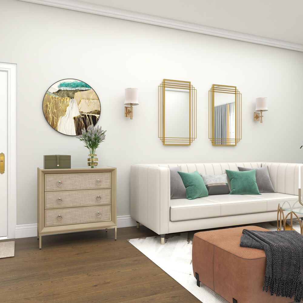 CosmoLiving by Cosmopolitan 24&quot; x 36&quot; Wall Mirror in Shiny Gold, , large