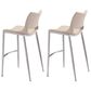 Zuo Modern Ace Bar Stool in Light Pink and Silver (Set of 2), , large
