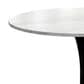 Leisuremod Verve 36" Round Bar Height Dining Table with Sintered Stone Top in Black and White - Table Only, , large