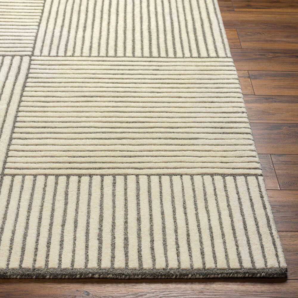 Surya Brook BKO2312 8&#39; x 10&#39; Charcoal and Beige Area Rug, , large