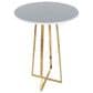 LumiSource Cosmo Bar Table in Gold Metal and White Wood, , large