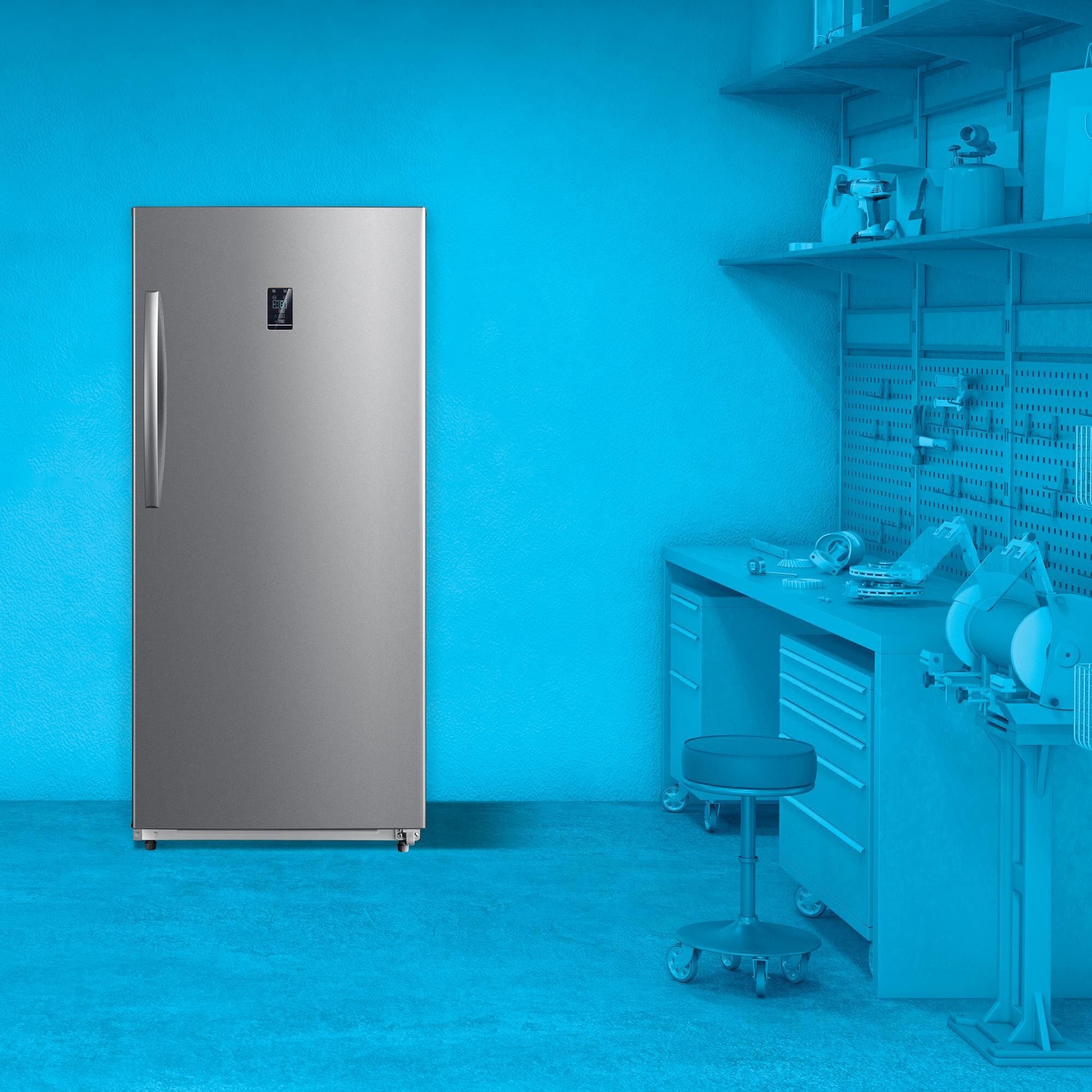 Element 21 Cu. Ft. Upright Convertible Freezer in Stainless Steel