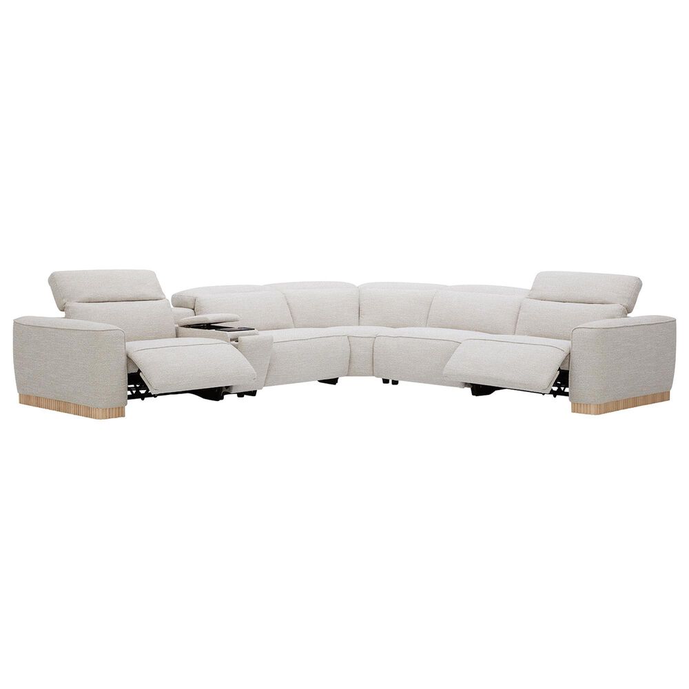 Interlochen 6-Piece Leather Reclining Sectional with Power Headrests, , large