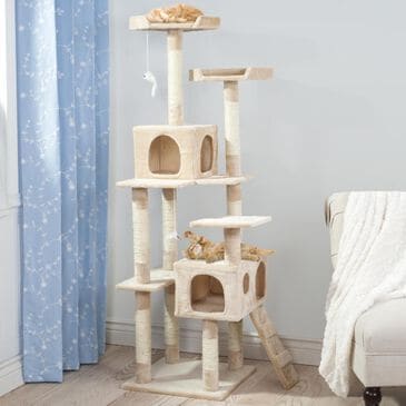 Timberlake Skyscraper Sleep and Play Cat Tree in Beige, , large