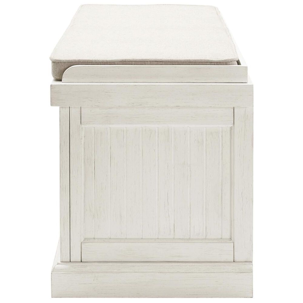 Crosley Furniture Seaside Entryway Bench In Distressed White Finish NFM