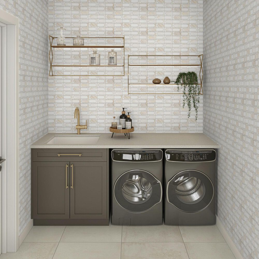 Dal-Tile Perfit Mossaix Namaste &amp; Thassos Capsule 12&quot; x 18&quot; Mosaic Tile, , large