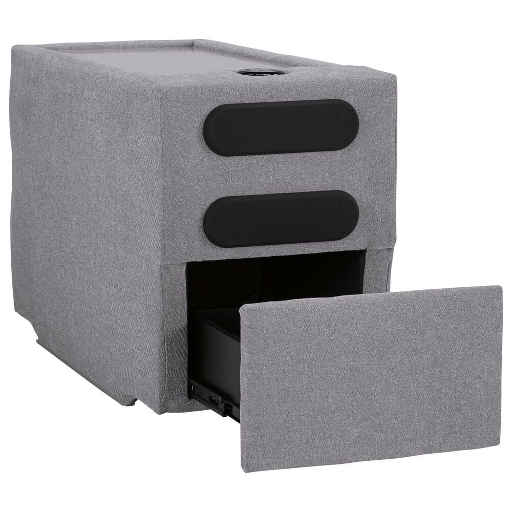 Ashley Modmax 3-Piece Stationary Loveseat with Audio Console in Granite, , large