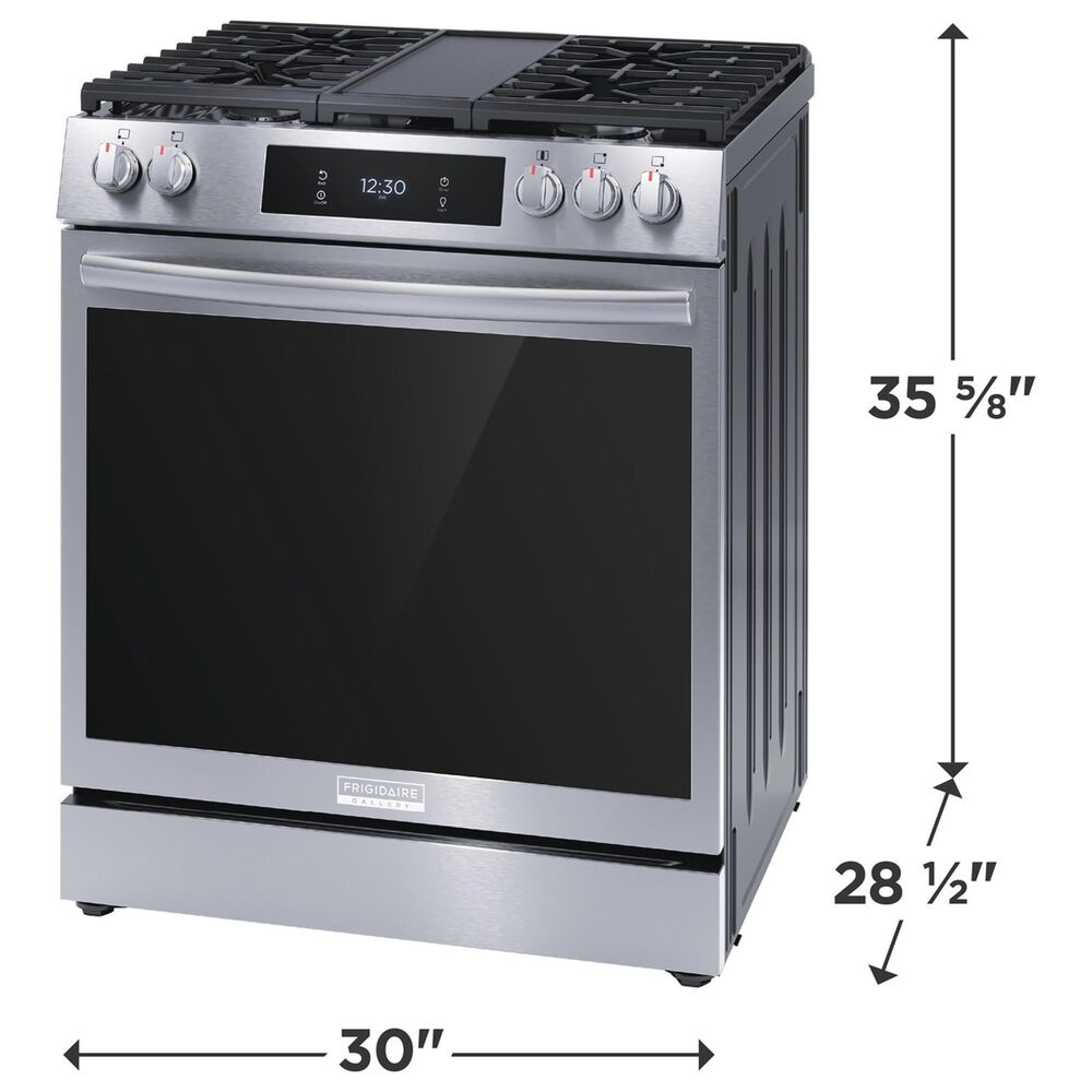 Frigidaire Gallery 2-Piece Kitchen Package with 6 Cu. Ft. Gas Range and 30" Over-The-Range Microwave in Stainless Steel, , large