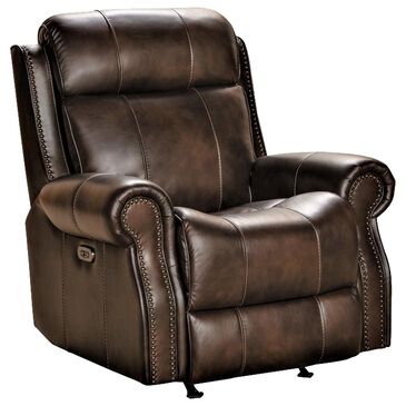 Barcalounger Demara Power Rocker Recliner with Headrest in Tonya Brown, , large
