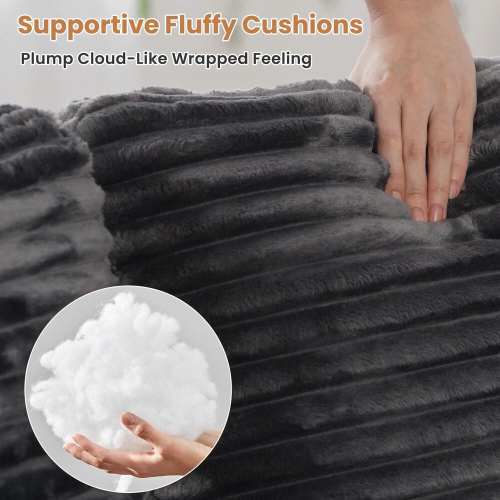 HOMLUX 5-Piece Oversize Mod Sectional in Gray, , large