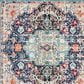 Safavieh Madison MAD447Z 5" Round Black and Teal Area Rug, , large
