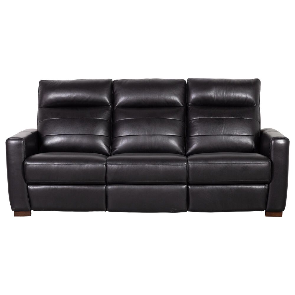 Violino Power Recliner Sofa with Power Headrest in Classico Black Leather Match , , large