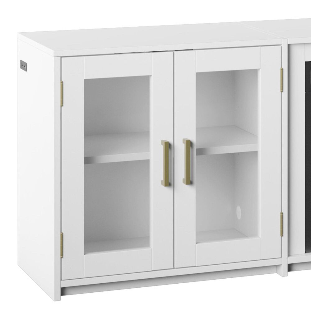 Classic Flame 76" Media Fireplace in White, , large