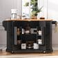 HOMLUX 56" Kitchen Island with Drop Leaf in Black, , large