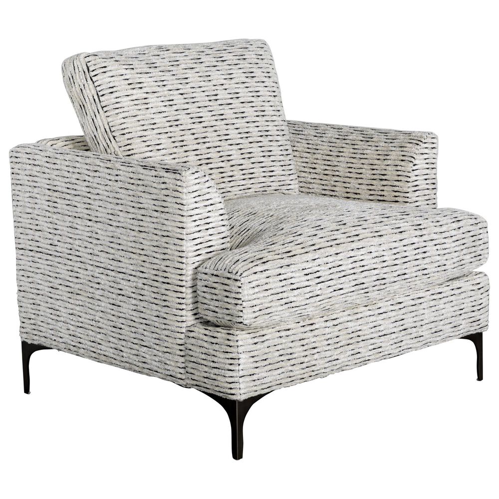 Massoud Manufacturing Lauren Arm Chair in Lydia Domino, , large