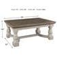 Ashley Havalance Rectangular Cocktail Table in Gray and White, , large