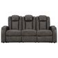Ashley Fyne-Dyme Power Reclining Sofa and Recliner Set in Shadow, , large