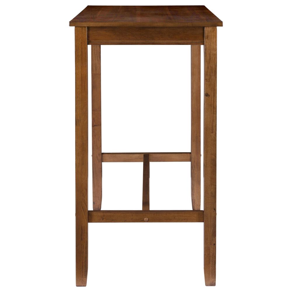 Linon Home Decor Claridge Bar Height Pub Table in Rustic Brown - Table Only, , large
