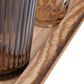 Creative Coop 10-Piece Wood Tray with 9 Glass Votive Holder Set in Brown, , large
