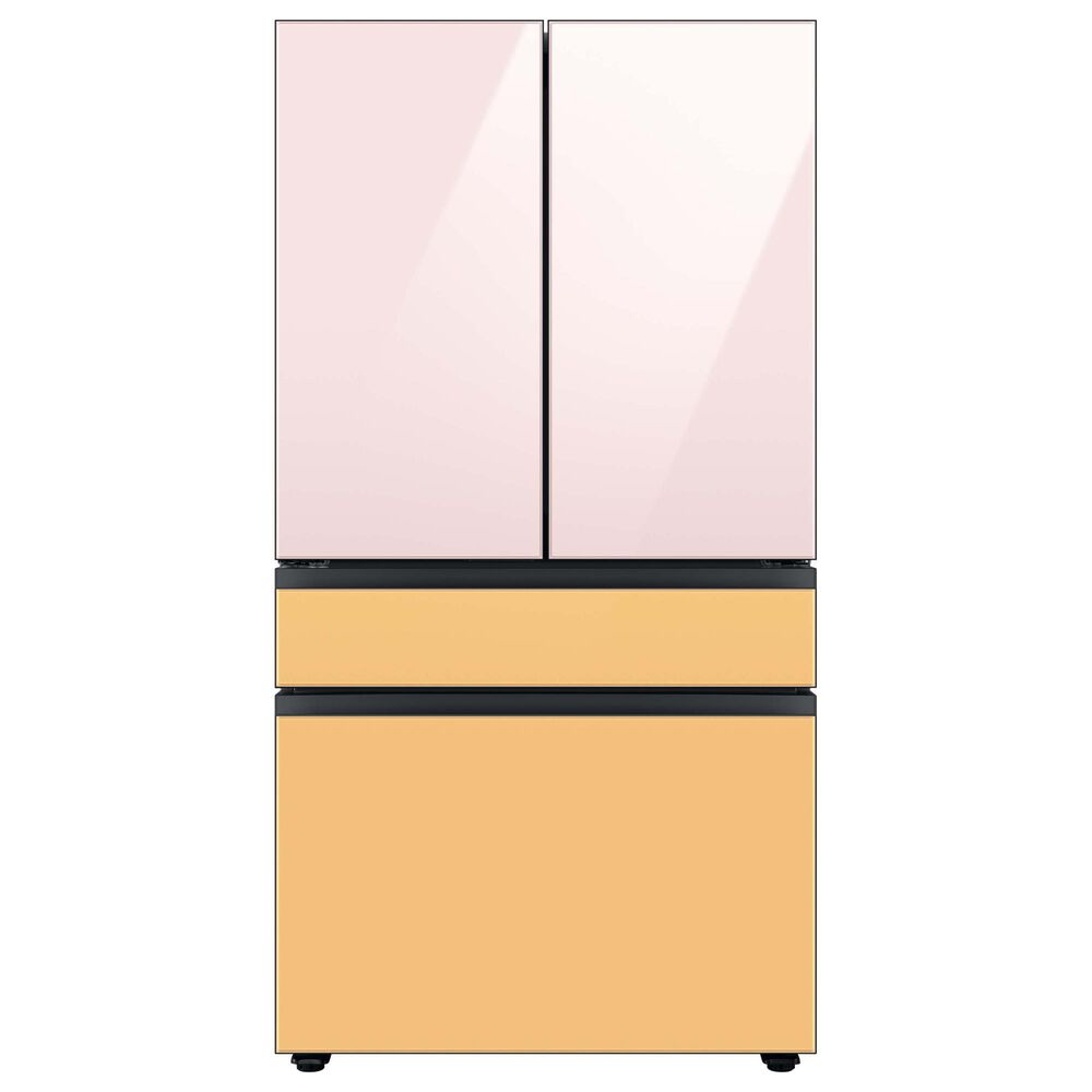 Samsung Bespoke 4-Door French Door Refrigerator Bottom Panel in Sunrise Yellow Glass, , large