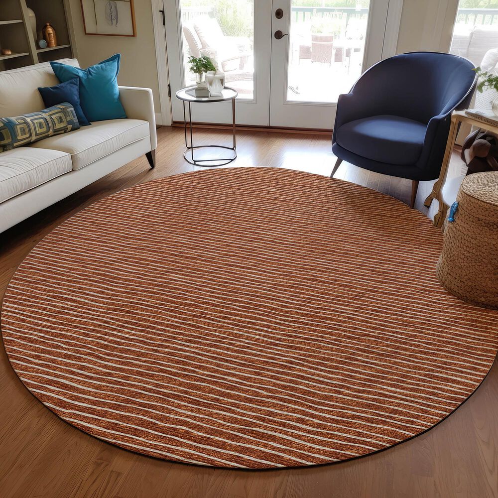 Dalyn Rug Company Laidley 6&#39; Round Paprika Indoor/Outdoor Area Rug, , large