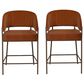 Linon Home Decor Prestwick Counter Stool with Caramel Cushion in Antique Bronze (Set of 2), , large