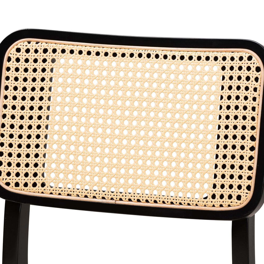 Baxton Studio Dannon Side Chair in Black and Light Brown (Set of 2), , large