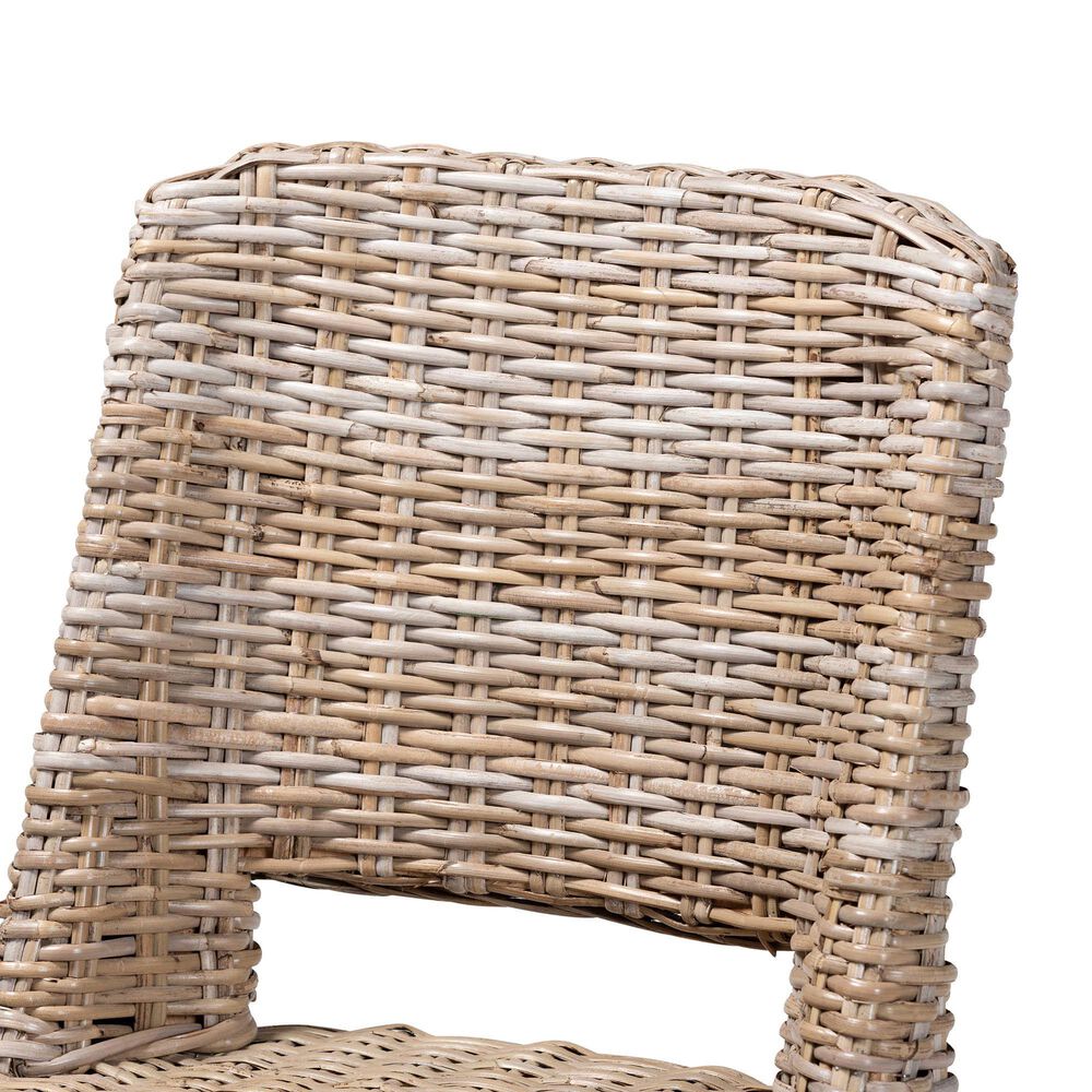 Baxton Studio Magy Side Chair in Greywashed and Brown, , large