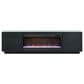 Legends Home Stardust 89" Fireplace Console with Fireplace Insert in Seal Skin Black, , large