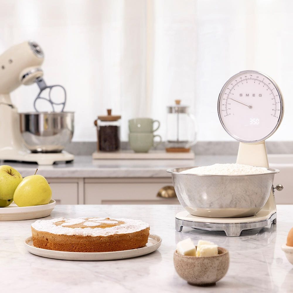 SMEG 50&#39;s Retro Style Kitchen Scale in Cream and Chrome, , large