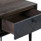 Blue River Cross 1 Drawer Nightstand in Dark Gray, , large