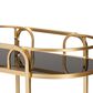 Baxton Studio Leighton 2-Tier Wine Cart in Gold, , large