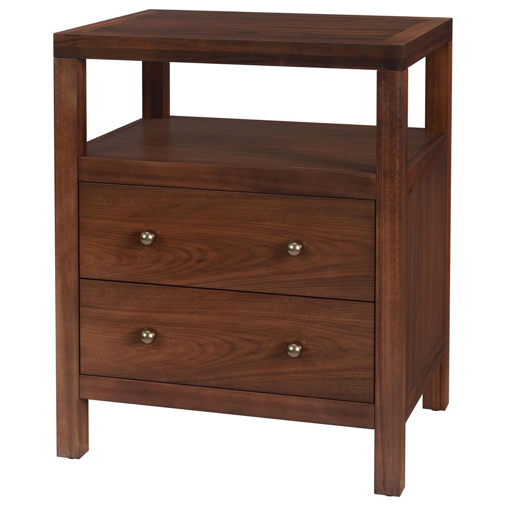 Butler Specialty Company Nora 2 Drawer Nightstand with Open Shelf in Walnut, , large