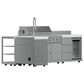 Forno Bulnes 4-Piece Outdoor Kitchen Grill Set with Beverage Center in Stainless Steel and White, , large