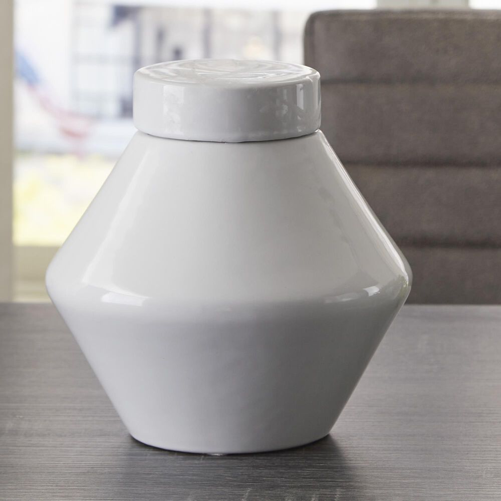 Ashley Domina 8&quot; Jar in White &#40;Set of 2&#41;, , large