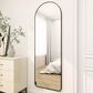HOMLUX 64" x 21" Modern Full Length Bathroom Mirror in Black, , large