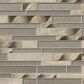 MS International Champagne Brown 12" x 12" Glass and Stone Mosaic Sheet, , large