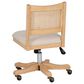 Linon Home Decor Bauer Swivel Office Chair with Cream Cushion in Natural, , large