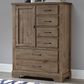 Viceray Collections Cool Rustic 6-Drawer Standing Chest in Stone Grey, , large