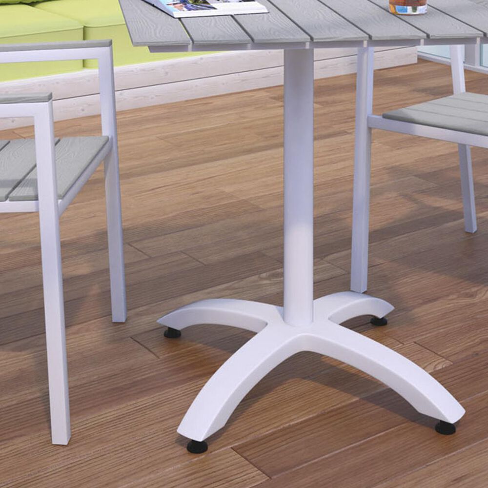 Modway Maine 3-Piece Outdoor Patio Bistro Set in White and Light Gray, , large