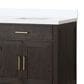 Lexora Home Abbey 84" Double Bathroom Vanity in Brown Oak with 2 cm White Cultured Marble Top and Rectangular Sinks, , large
