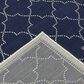 Oriental Weavers Marina Navy and Ivory 1"9" x 3"9" Indoor/Outdoor Area Rug, , large