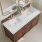 James Martin Vanities Lorelai 60" Double Vanity in Mid-Century Walnut with 3 cm Ethereal Noctis Quartz Top, , large