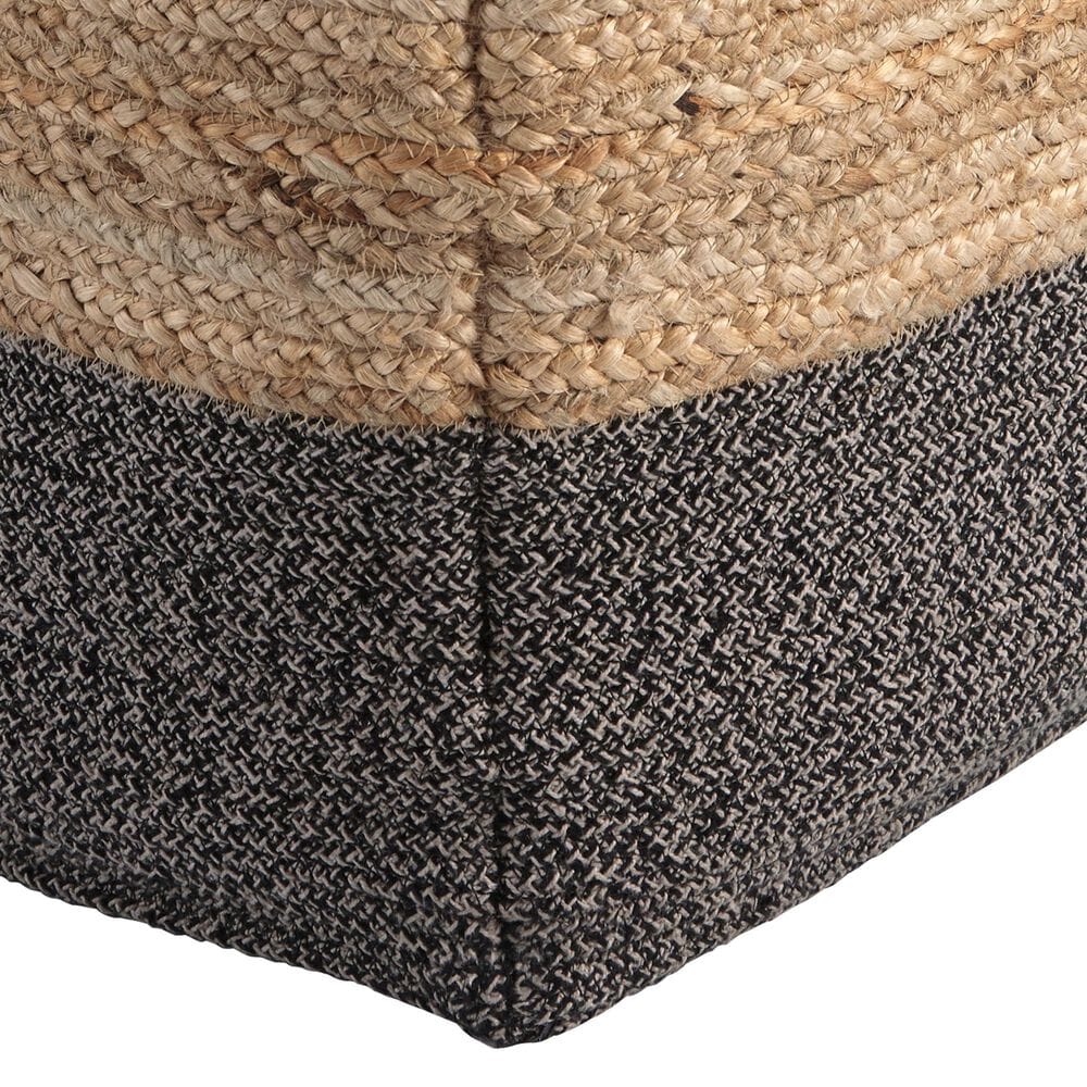 Ashley Sweed Valley Pouf in Natural and Black, , large